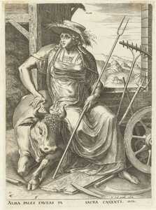 kalpenee Goddess and Nymphs (sarjan nimi) tekijältä Cornelis Cort