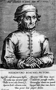 Hieronymus Boschin muotokuva, 1570-luku. tekijältä Cornelis Cort