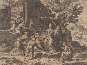 Paimenten palvonta, 1569, 1569. tekijältä Cornelis Cort