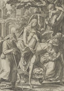 Lento Egyptiin, 1571. tekijältä Cornelis Cort