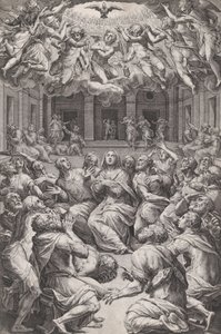 Helluntai, 1574. tekijältä Cornelis Cort