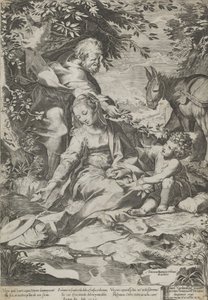 Loput Egyptistä paluumatkalla, 1575. tekijältä Cornelis Cort