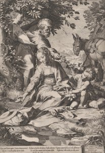 Loput Egyptistä paluumatkalla, 1575. tekijältä Cornelis Cort