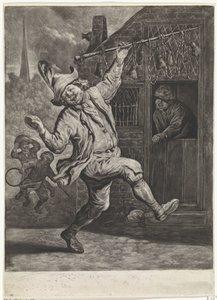 Liikavarpaan leikkaaja, noin 1700 tekijältä Cornelis Dusart