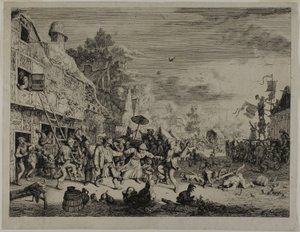 Kyläjuhla tekijältä Cornelis Dusart