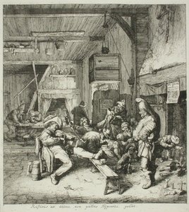 Viulunsoittaja tavernassa tekijältä Cornelis Dusart