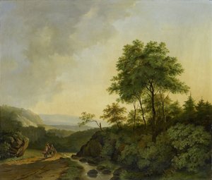 Näkymä Harz-vuorille tekijältä Cornelis François Roos