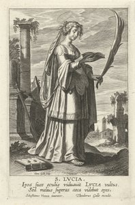 H. Lucy Mirror of the Illustrious Virgins (sarjan nimi) tekijältä Cornelis Galle (I)