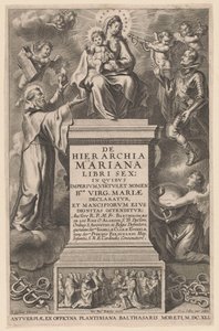 Valtaistuimelle Maria lapsen kanssa Nimisivu: B. de los Rios, De hierarchia Mariana libri sex, Antwerpen: 1641