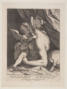 Venus ja Amor tekijältä Cornelis Galle I