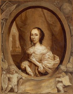 Anna Maria van Schurman tekijältä Cornelis Jonson van Ceulen