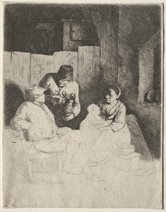 Majatalossa istuva äiti tekijältä Cornelis Pietersz Bega