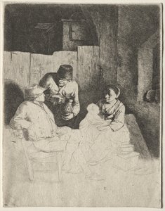 Majatalossa istuva äiti, 1600-luvun puoliväli. tekijältä Cornelis Pietersz Bega