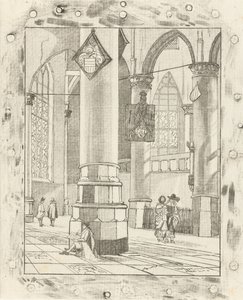 Kerkinterieur tekijältä Cornelis Ploos van Amstel