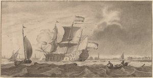 Sota-alus Y-kirjaimessa, 1768 tekijältä Cornelis Ploos van Amstel
