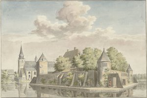 Hof van Putten ja Geervlietin kirkko tekijältä Cornelis Pronk (possibly)