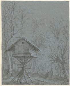 Kyyhkynen puiden välissä tekijältä Cornelis Saftleven (possibly)