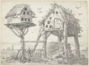 Kaksi kyyhkystaloa tekijältä Cornelis Saftleven