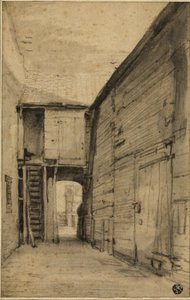 Vanhan talon piha tekijältä Cornelis Saftleven