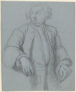 Muotokuva tuntemattomasta miehestä, jolla on pitkä takki, kolme neljäsosaa vasemmalla tekijältä Cornelis Troost (attributed to)