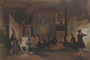 Sisustus sotilaiden kanssa