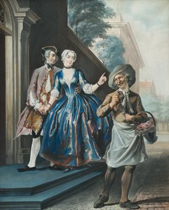 Pefroen ja lampaan pää, 1739 tekijältä Cornelis Troost
