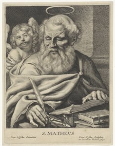 Evankelista Mattheüs S. MATHEVS (otsikko esineessä) Vier evangelisten (sarjan nimi)