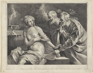 Susanna ja vanhimmat tekijältä Cornelis Visscher (II)
