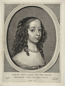 Albertine Agnes, Oranian Nassaun prinsessa, yhdeksästä muotokuvasta. tekijältä Cornelis Visscher