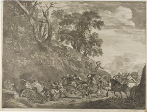 Hyökkäys saattueeseen tekijältä Cornelis Visscher