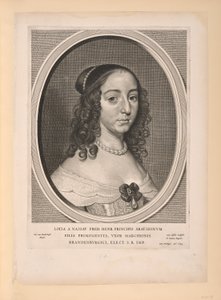 Louise Henrietta, Oranian Nassaun prinsessa, yhdeksästä muotokuvasta. tekijältä Cornelis Visscher