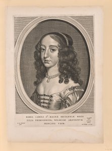 Maria Stuart, Vilhelm II:n vaimo, teoksesta Yhdeksän muotokuvaa. tekijältä Cornelis Visscher