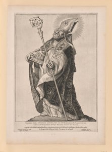 Pyhä Willebrord, Alankomaiden pohjois- ja eteläosien pyhimyksistä. tekijältä Cornelis Visscher