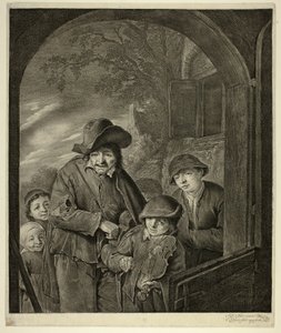 Hurdy-Gurdy-soittaja tekijältä Cornelis Visscher