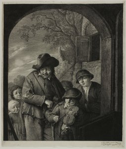 Hurdy-Gurdy-soittaja tekijältä Cornelis Visscher