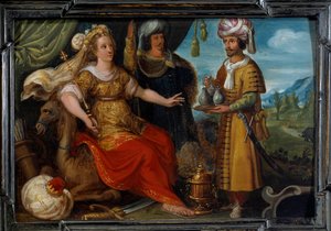 Neljä osaa maailmaa: Aasia. Cornelis De Baellieurin (1607-1671) maalaus, flaamilainen koulu