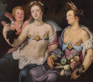 Venus, Amor ja Ceres tekijältä Cornelis van Haarlem