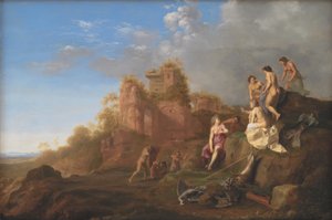 Diana ja hänen nymfinsä tekijältä Cornelis van Poelenburch