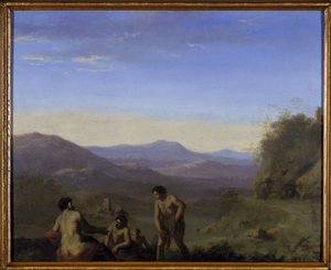 Arkadian maisema (öljy kuparille) tekijältä Cornelis van Poelenburgh or Poelenburch