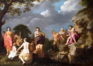 Musiikkikilpailu Apollon ja Marsyasin välillä, 1630