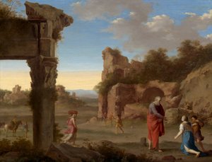 Profeetta Elia ja Sarpatin leski, noin 1630