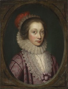 Naisen muotokuva, mahdollisesti Elizabeth Boothby, 1619 tekijältä Cornelius Janssen van Ceulen