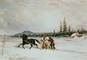 Asukkaat Sleighing, noin 1855