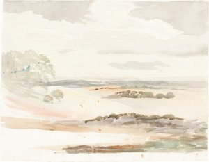 Laaja näkymä Shropshiressa tekijältä Cornelius Varley