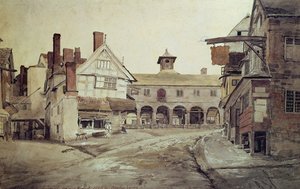 Market Place, Hereford, 1803 tekijältä Cornelius Varley
