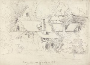 Valley Cross Abbey, Denbighshire tekijältä Cornelius Varley