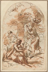 Tutkimus "Madonna della Scodellalle" [recto]