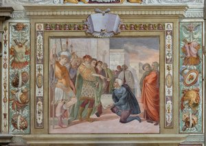 Yhden hankkeen esittely kuninkaalle, noin 1589-94 (fresko).
