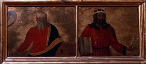 Noah ja David (tempera paneelissa) tekijältä Cosimo Rosselli