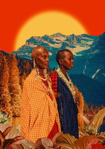 Maasai-naiset ja vuoret tekijältä CosmoZach